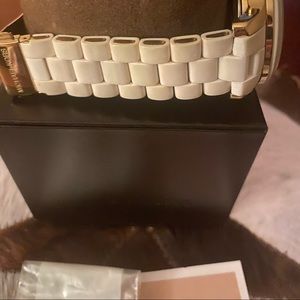 Michael Kors White & Gold Watch